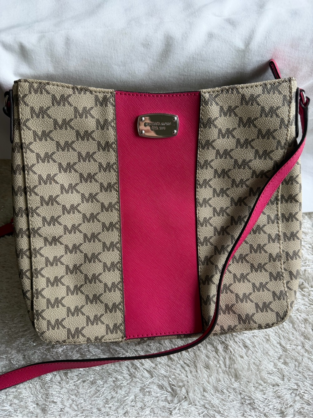 Michael Kors Pink Logo Crossbody Bag
